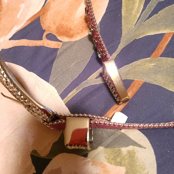 Christine Alexander leather  belt with Swarovski crystals - Picture 4 of 8